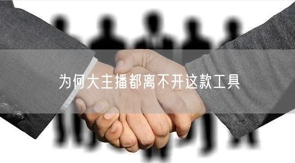 为何大主播都离不开这款工具