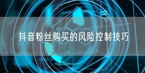 抖音粉丝购买的风险控制技巧