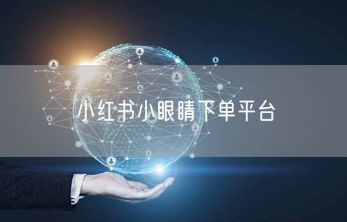 小红书小眼睛下单平台