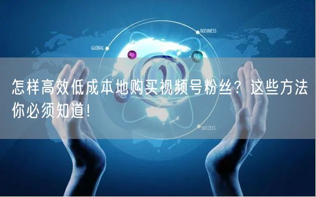 怎样高效低成本地购买视频号粉丝？这些方法