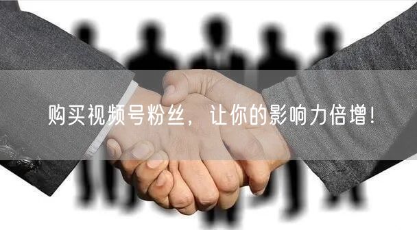 购买视频号粉丝，让你的影响力倍增！