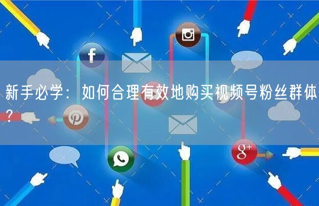 新手必学：如何合理有效地购买视频号粉丝群