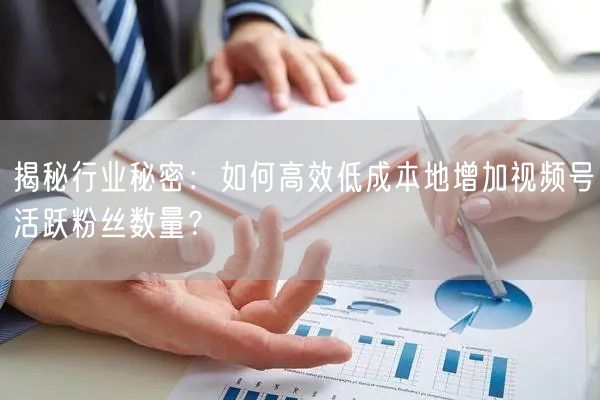 揭秘行业秘密：如何高效低成本地增加视频号