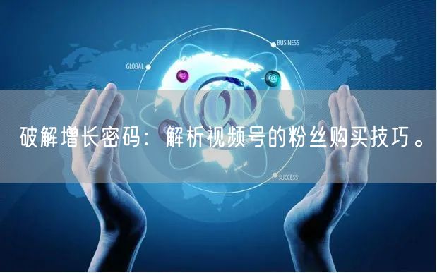 破解增长密码：解析视频号的粉丝购买技巧。