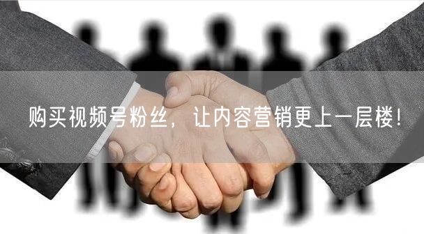购买视频号粉丝，让内容营销更上一层楼！