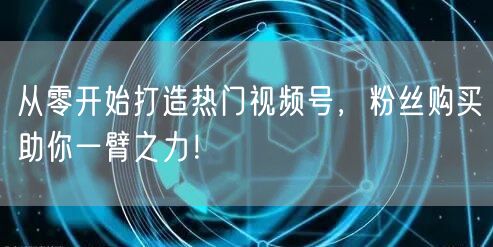 从零开始打造热门视频号，粉丝购买助你一臂