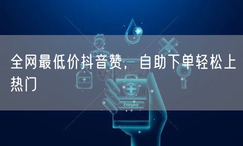 全网最低价抖音赞，自助下单轻松上热门