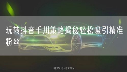 玩转抖音千川策略揭秘轻松吸引精准粉丝