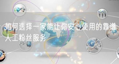 如何选择一家能让你安心使用的靠谱人工粉丝