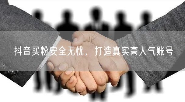抖音买粉安全无忧，打造真实高人气账号