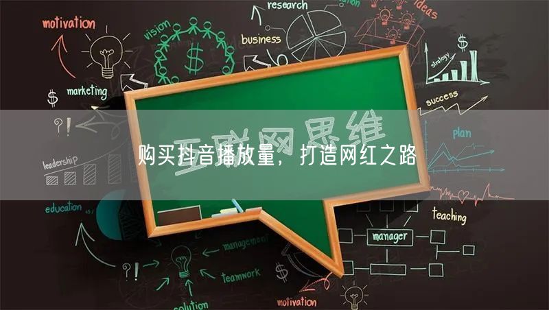 购买抖音播放量，打造网红之路
