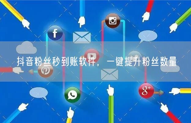 抖音粉丝秒到账软件，一键提升粉丝数量