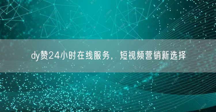 dy赞24小时在线服务，短视频营销新选择