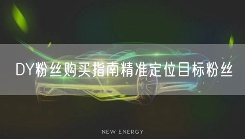 DY粉丝购买指南精准定位目标粉丝
