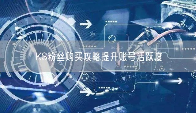 KS粉丝购买攻略提升账号活跃度