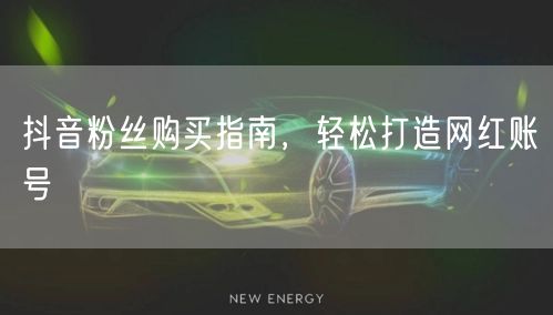 抖音粉丝购买指南，轻松打造网红账号