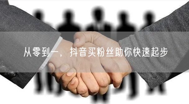 从零到一，抖音买粉丝助你快速起步