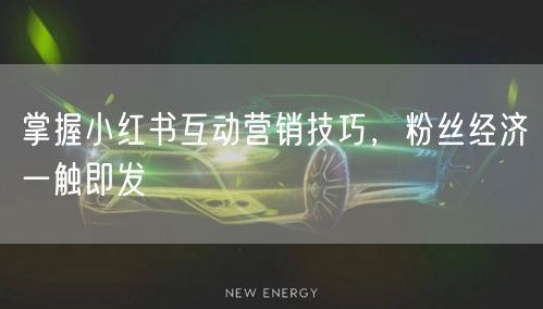 掌握小红书互动营销技巧，粉丝经济一触即发