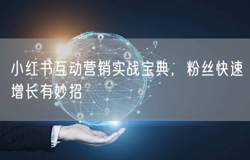 小红书互动营销实战宝典，粉丝快速增长有妙