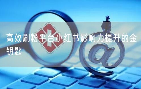高效刷粉平台小红书影响力提升的金钥匙