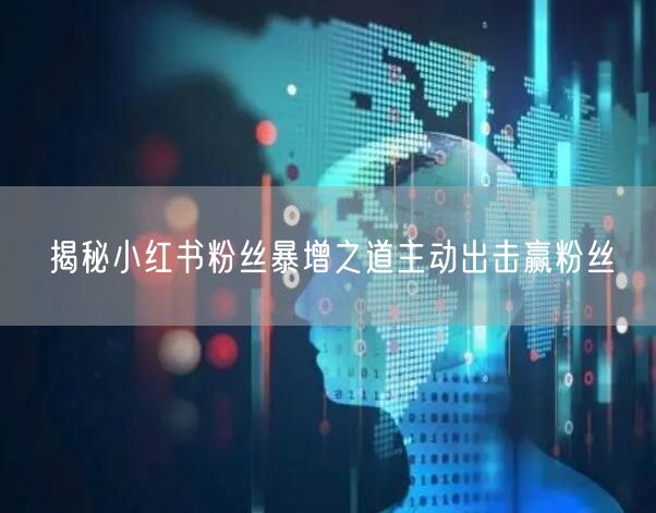 揭秘小红书粉丝暴增之道主动出击赢粉丝