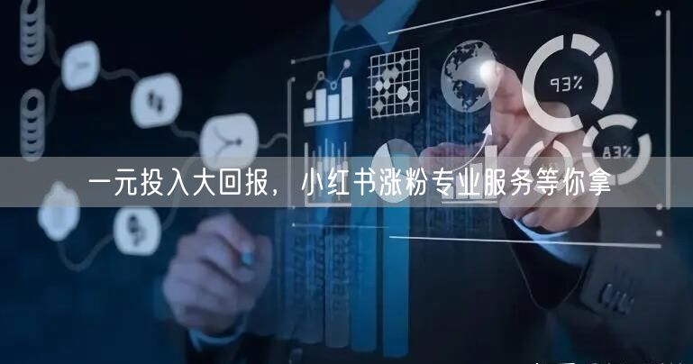 一元投入大回报，小红书涨粉专业服务等你拿
