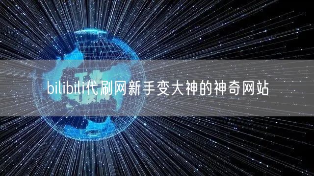bilibili代刷网新手变大神的神奇网