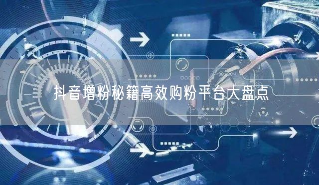 抖音增粉秘籍高效购粉平台大盘点
