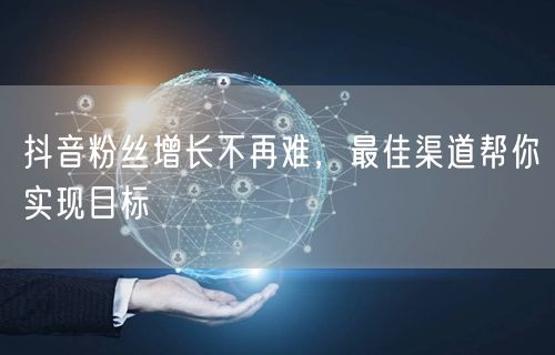抖音粉丝增长不再难，最佳渠道帮你实现目标