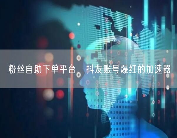 粉丝自助下单平台，抖友账号爆红的加速器