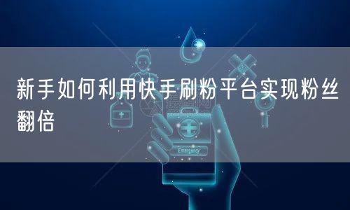 新手如何利用快手刷粉平台实现粉丝翻倍