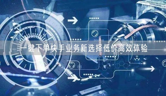 一键下单快手业务新选择低价高效体验