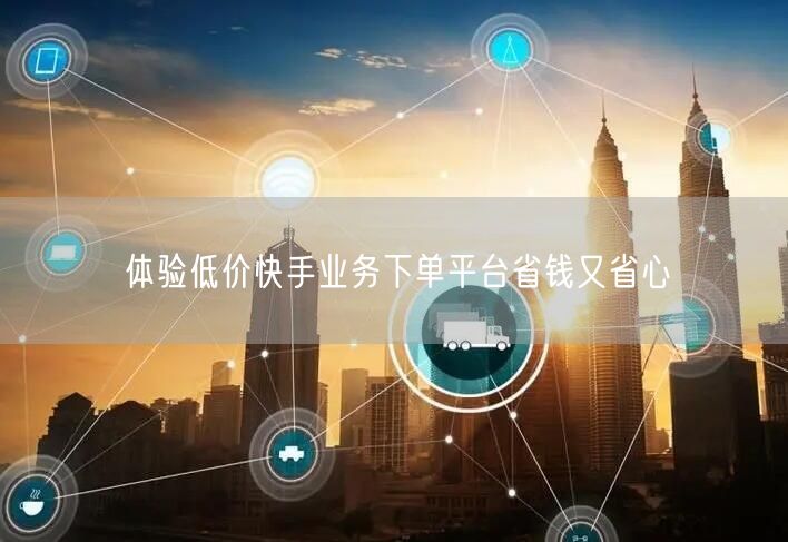 体验低价快手业务下单平台省钱又省心