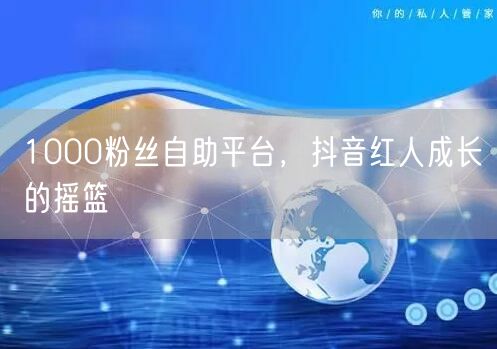 1000粉丝自助平台，抖音红人成长的摇篮