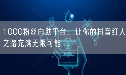 1000粉丝自助平台，让你的抖音红人之路