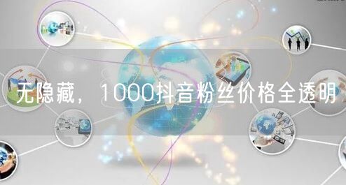 无隐藏，1000抖音粉丝价格全透明
