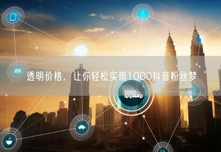 透明价格，让你轻松实现1000抖音粉丝梦