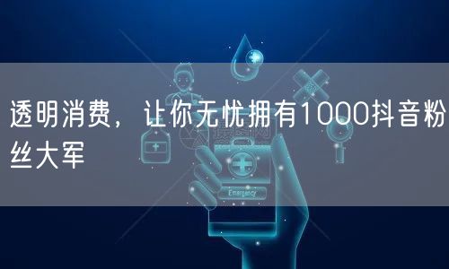 透明消费，让你无忧拥有1000抖音粉丝大