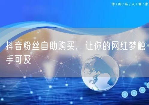 抖音粉丝自助购买，让你的网红梦触手可及
