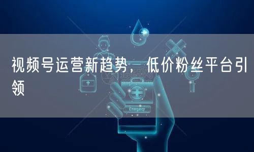 视频号运营新趋势,低价粉丝平台引领