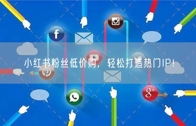 小红书粉丝低价购,轻松打造热门IP!