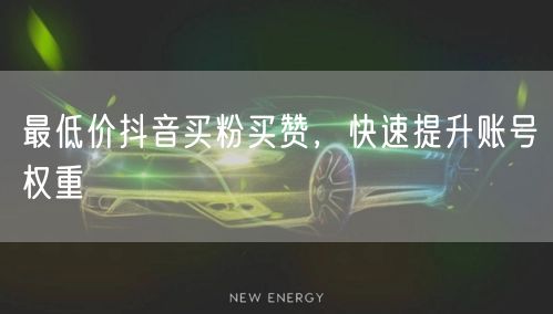 最低价抖音买粉买赞，快速提升账号权重